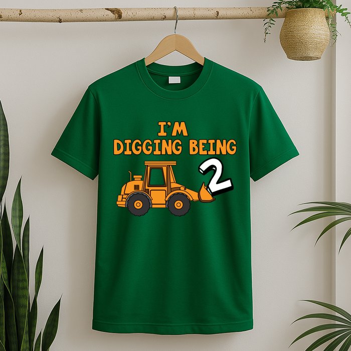 2nd Birthday I'm Digging Being Two T-Shirt