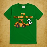 2nd Birthday I'm Digging Being Two T-Shirt