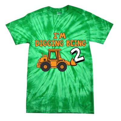 2nd Birthday I'm Digging Being Two Tie-Dye T-Shirt