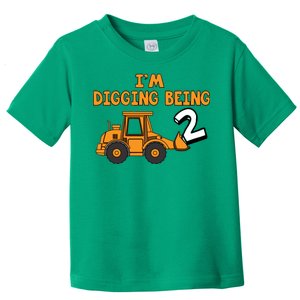 2nd Birthday I'm Digging Being Two Toddler T-Shirt