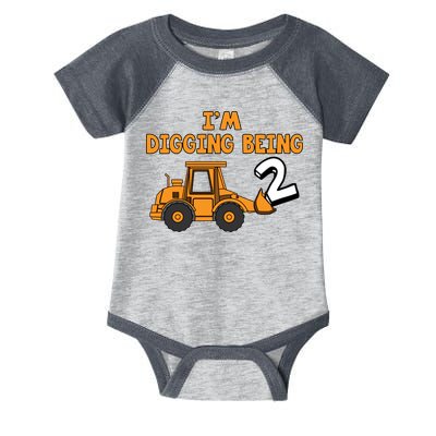2nd Birthday I'm Digging Being Two Infant Baby Jersey Bodysuit