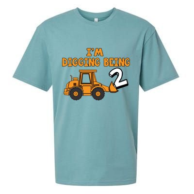 2nd Birthday I'm Digging Being Two Sueded Cloud Jersey T-Shirt
