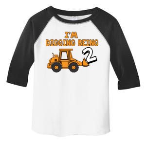 2nd Birthday I'm Digging Being Two Toddler Fine Jersey T-Shirt