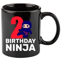 2nd Birthday Ninja  11oz C Handle Ceramic Mug