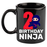 2nd Birthday Ninja  11oz C Handle Ceramic Mug