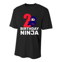 2nd Birthday Ninja  Youth Performance Sprint T-Shirt