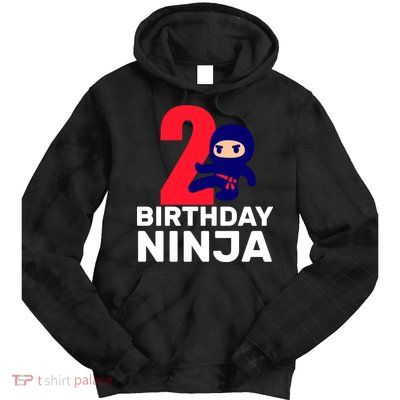 2nd Birthday Ninja  Tie Dye Hoodie