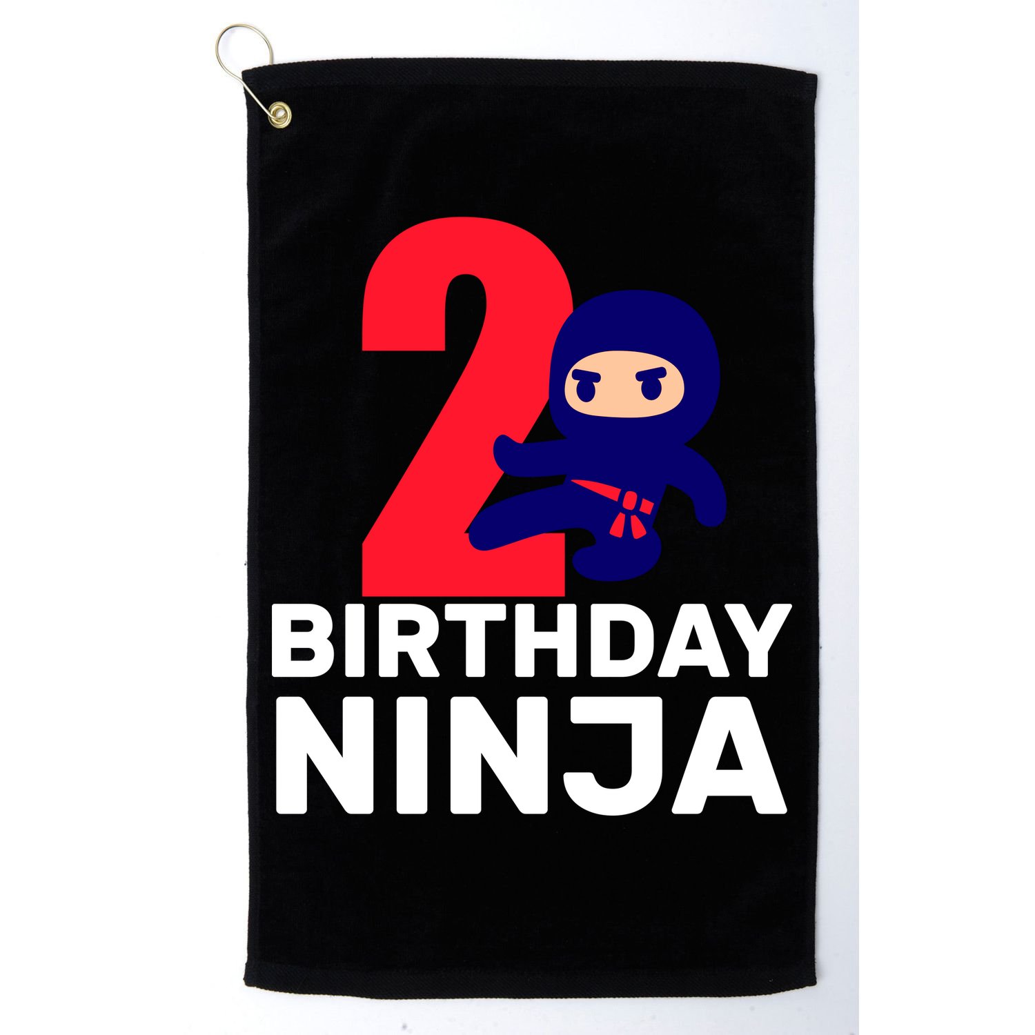 2nd Birthday Ninja  Golf Towel