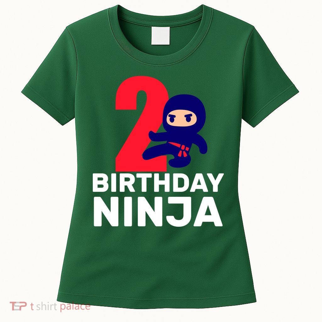 2nd Birthday Ninja  Womens T-Shirt