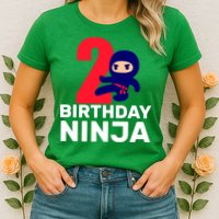 2nd Birthday Ninja  Womens T-Shirt