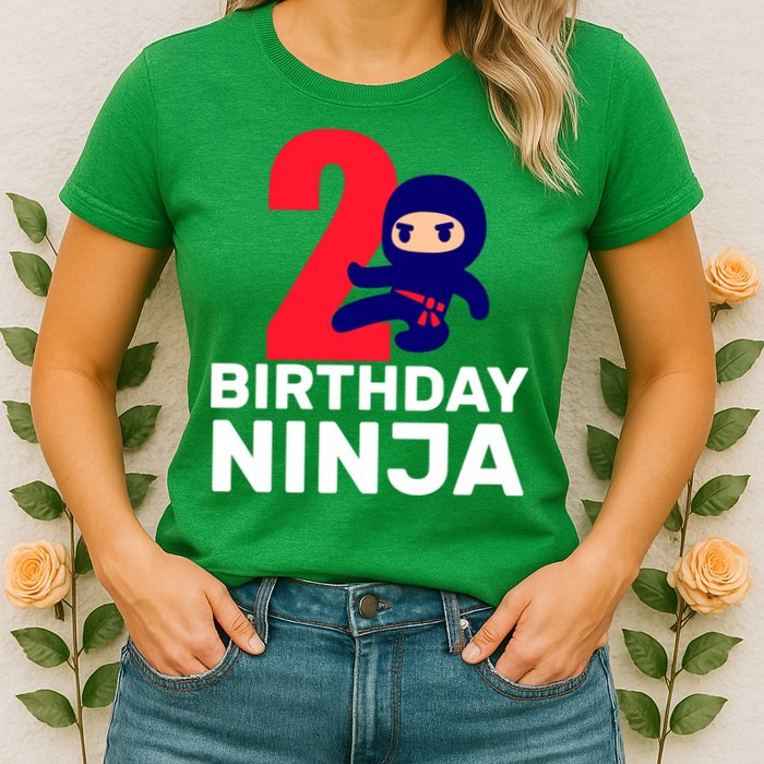 2nd Birthday Ninja  Womens T-Shirt