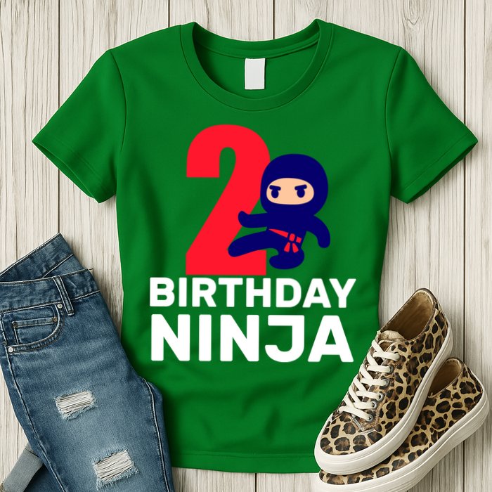2nd Birthday Ninja  Womens T-Shirt