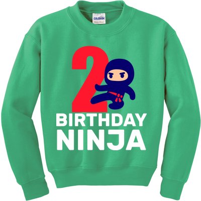 2nd Birthday Ninja  Kids Sweatshirt