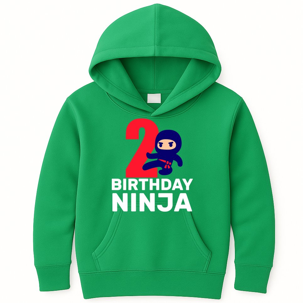 2nd Birthday Ninja  Kids Hoodie