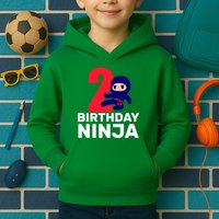2nd Birthday Ninja  Kids Hoodie
