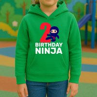 2nd Birthday Ninja  Kids Hoodie