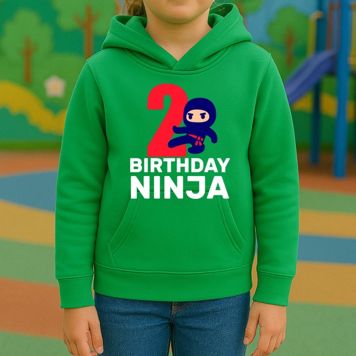 2nd Birthday Ninja  Kids Hoodie