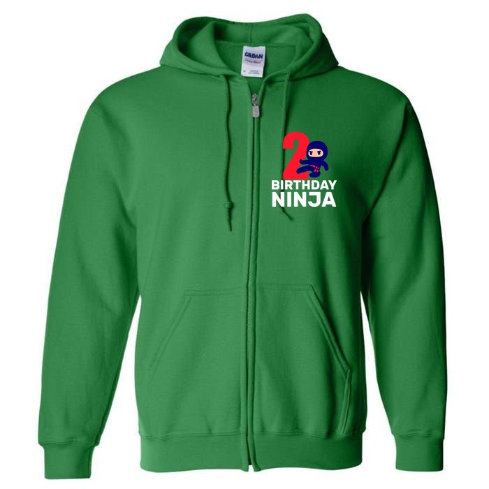 2nd Birthday Ninja  Full Zip Hoodie