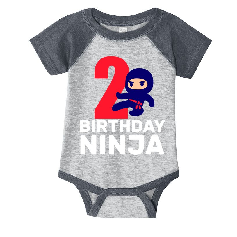 2nd Birthday Ninja  Infant Baby Jersey Bodysuit