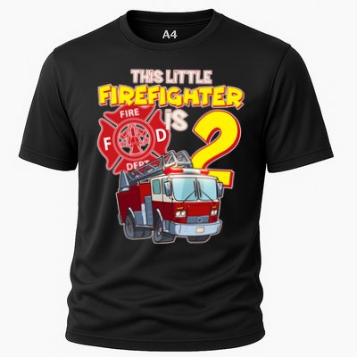 2nd Birthday This Little Firefighter Is Two Performance Shirt