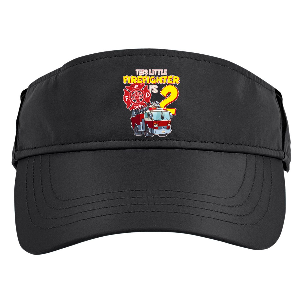 2nd Birthday This Little Firefighter Is Two Adult Drive Performance Visor