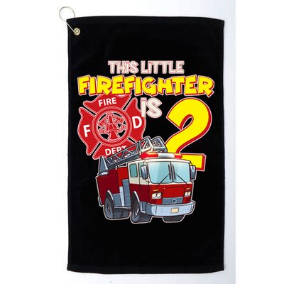 2nd Birthday This Little Firefighter Is Two Golf Towel