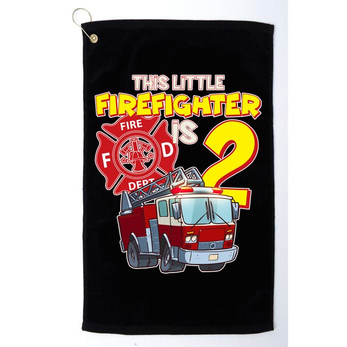 2nd Birthday This Little Firefighter Is Two Golf Towel