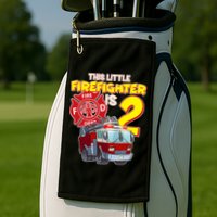2nd Birthday This Little Firefighter Is Two Golf Towel
