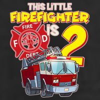 2nd Birthday This Little Firefighter Is Two Golf Towel