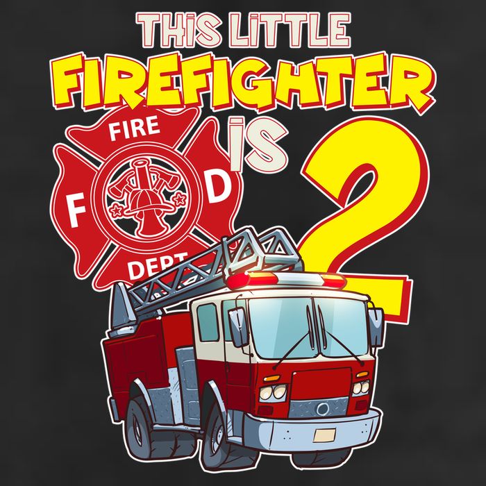 2nd Birthday This Little Firefighter Is Two Golf Towel