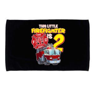 2nd Birthday This Little Firefighter Is Two Microfiber Hand Towel