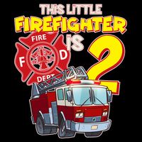 2nd Birthday This Little Firefighter Is Two Crop Top