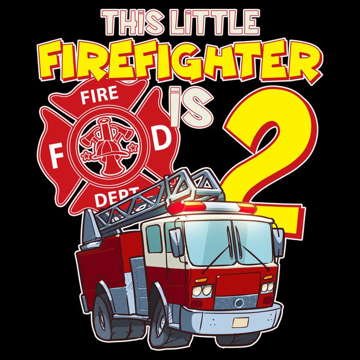 2nd Birthday This Little Firefighter Is Two Crop Top