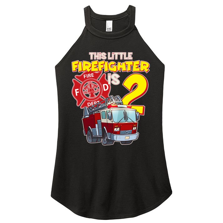 2nd Birthday This Little Firefighter Is Two Women's Perfect Tri Rocker Tank
