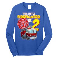 2nd Birthday This Little Firefighter Is Two Long Sleeve Shirt