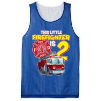 2nd Birthday This Little Firefighter Is Two Mesh Reversible Basketball Jersey Tank