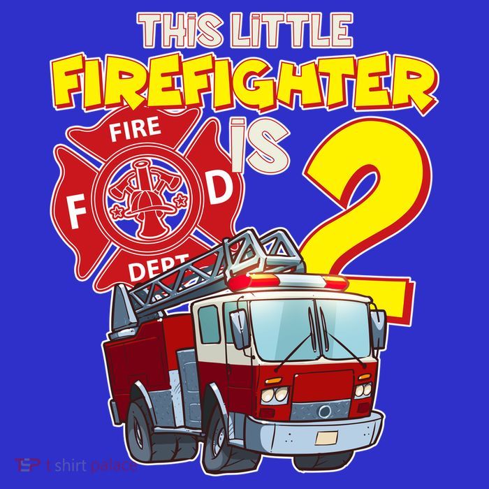 2nd Birthday This Little Firefighter Is Two Poster