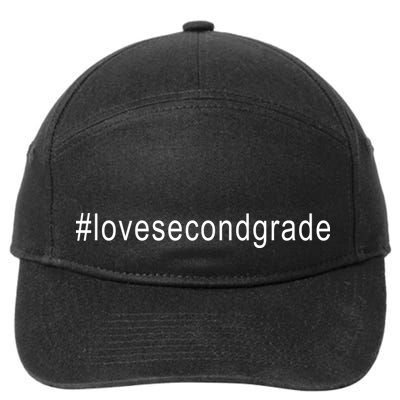 2nd Grade Hashtag Love Second Grade 7-Panel Snapback Hat