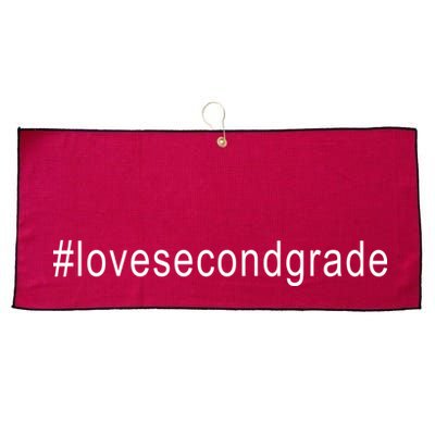 2nd Grade Hashtag Love Second Grade Large Microfiber Waffle Golf Towel