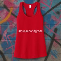 2nd Grade Hashtag Love Second Grade Womens Tank Top