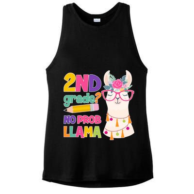 2nd Grade? No Prob Llama Ladies PosiCharge Tri-Blend Wicking Tank