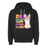 2nd Grade? No Prob Llama Garment-Dyed Fleece Hoodie
