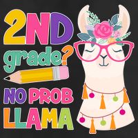 2nd Grade? No Prob Llama Garment-Dyed Fleece Hoodie