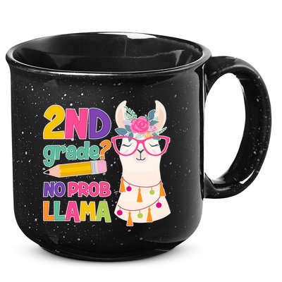 2nd Grade? No Prob Llama 15oz Campfire Ceramic Mug