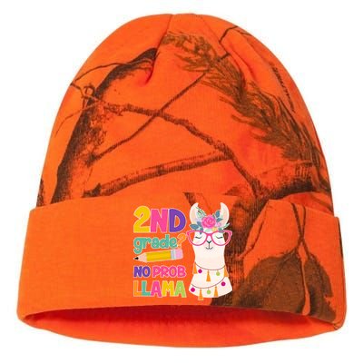 2nd Grade? No Prob Llama Kati Licensed 12" Camo Beanie