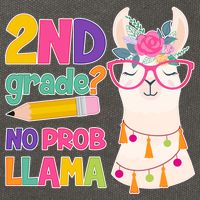 2nd Grade? No Prob Llama Cotton Canvas Backpack