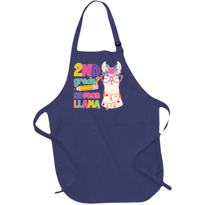 2nd Grade? No Prob Llama Full-Length Apron With Pockets