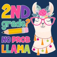 2nd Grade? No Prob Llama 7-Panel Snapback Hat