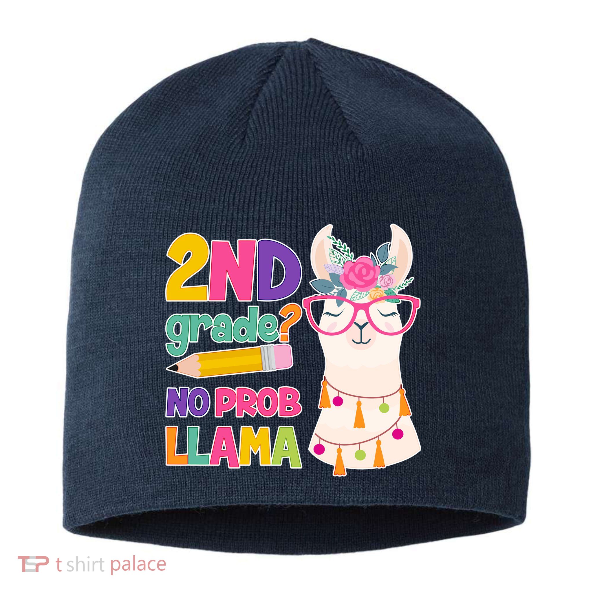 2nd Grade? No Prob Llama Sustainable Beanie
