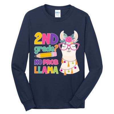 2nd Grade? No Prob Llama Tall Long Sleeve T-Shirt